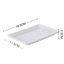 Disposable biodegradable cornstarch tray Biodegradable Disposable corn starch square food tray